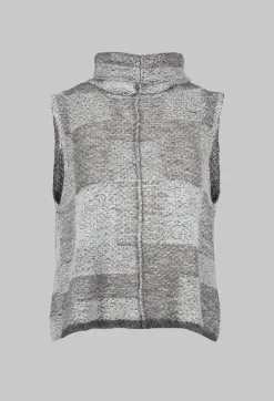 Sarah Pacini Knitwear|Jumpers^Soft Knit Sweater Vest in Grey