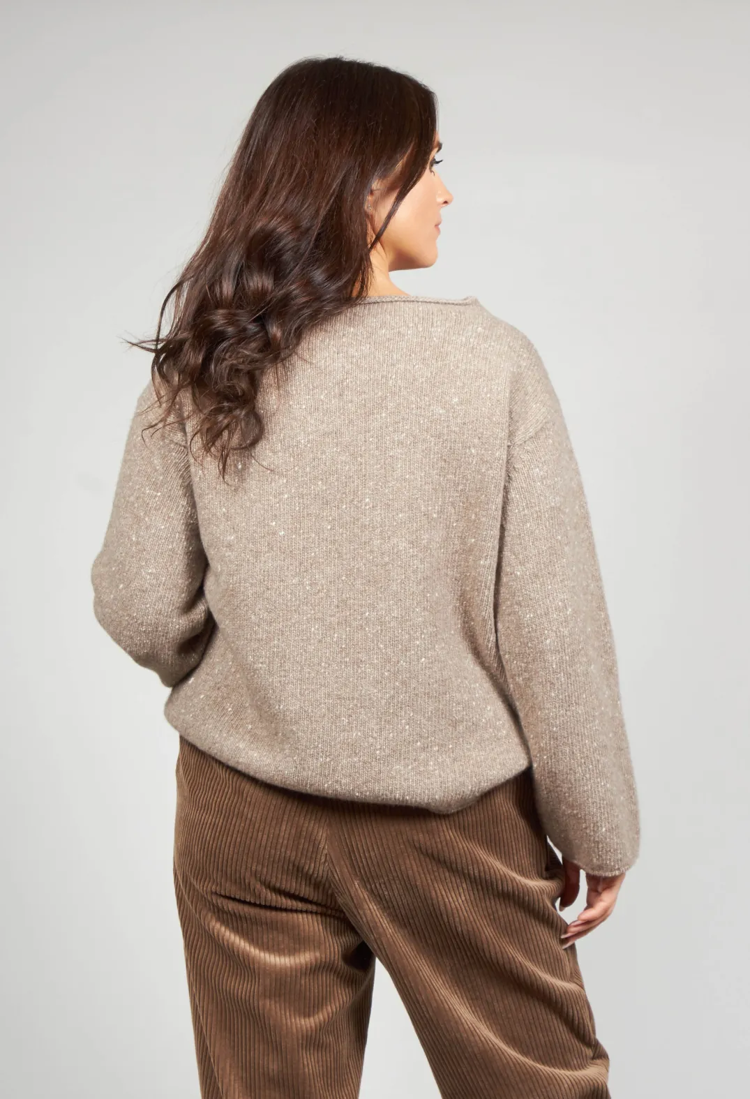 EastByEastWest Jumpers^Somerset Cashmere Blend Jumper in Latte