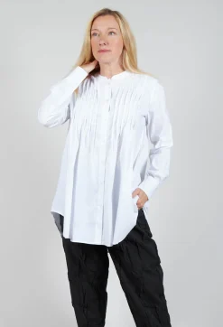 Hindahl u0026 Skudelny Shirts & Blouses^Sonoro Blouse with Quilted Tucks in White