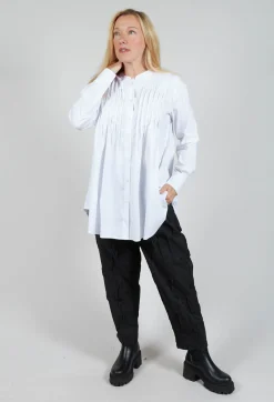 Hindahl u0026 Skudelny Shirts & Blouses^Sonoro Blouse with Quilted Tucks in White