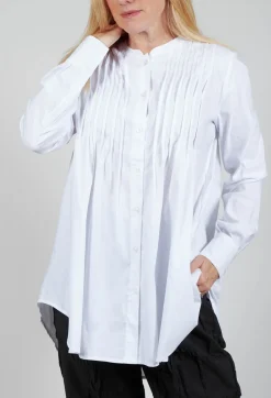 Hindahl u0026 Skudelny Shirts & Blouses^Sonoro Blouse with Quilted Tucks in White