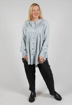 Hindahl u0026 Skudelny Shirts & Blouses^Sonoro Blouse with Quilted Tucks in Stone