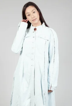 Rundholz Mainline Coats^Split Sleeve Coat in Light Blu Jeans