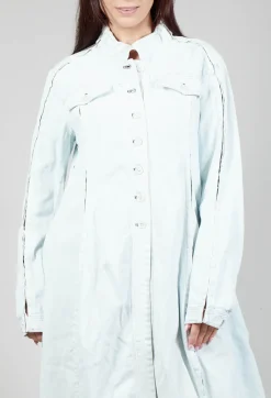 Rundholz Mainline Coats^Split Sleeve Coat in Light Blu Jeans