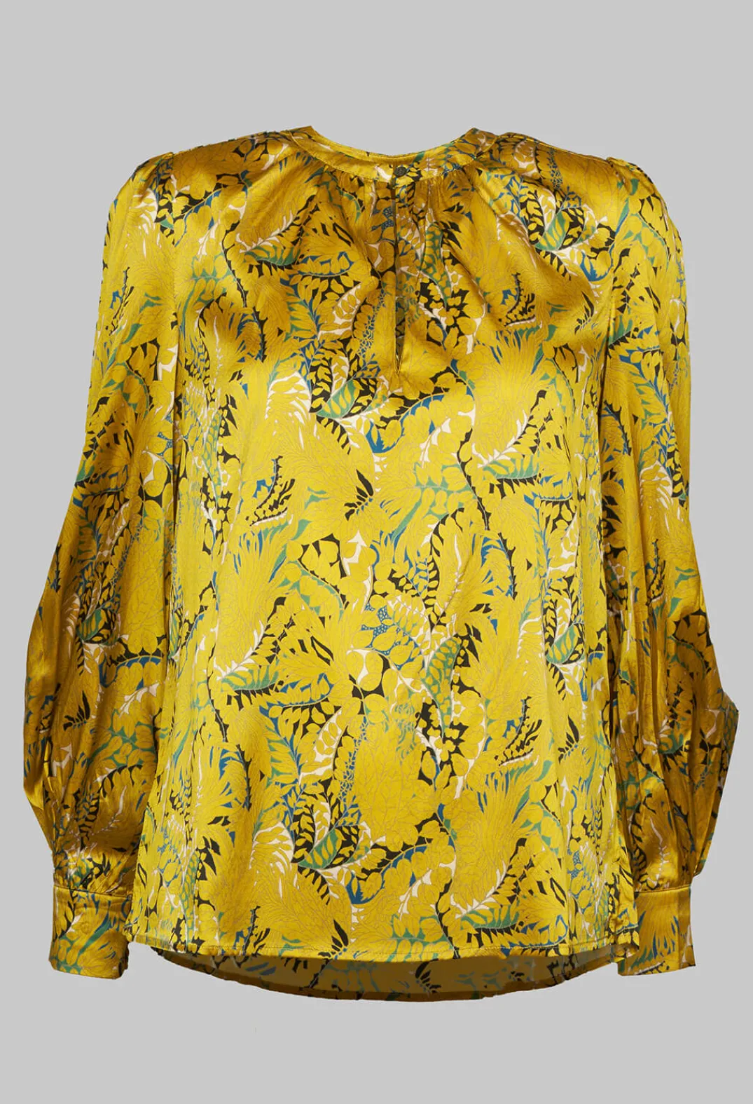 Dea Kudibal Shirts & Blouses^Stacy Blouse with Volume Sleeves in Anthurium Canary