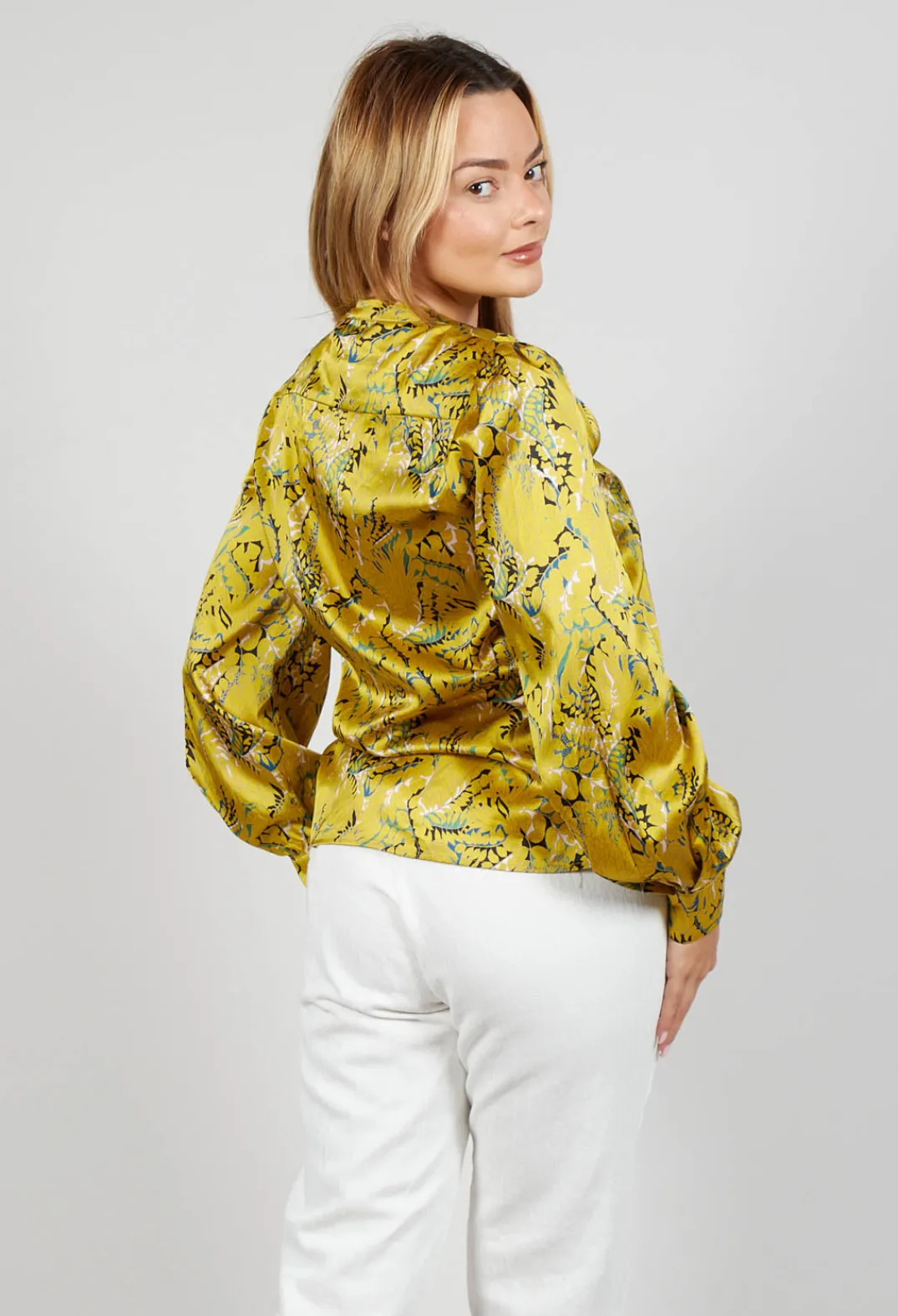 Dea Kudibal Shirts & Blouses^Stacy Blouse with Volume Sleeves in Anthurium Canary