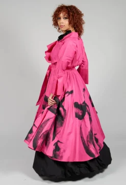 Bize Dresses^Statement Collar Dress in Pink