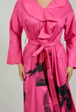 Bize Dresses^Statement Collar Dress in Pink
