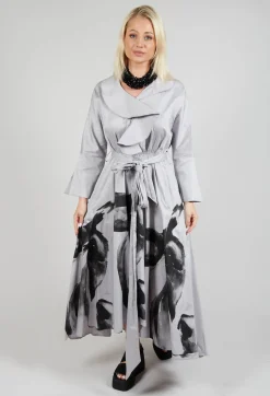 Bize Dresses^Statement Collar Dress in Grey