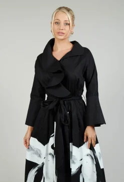 Bize Dresses^Statement Collar Dress in Black