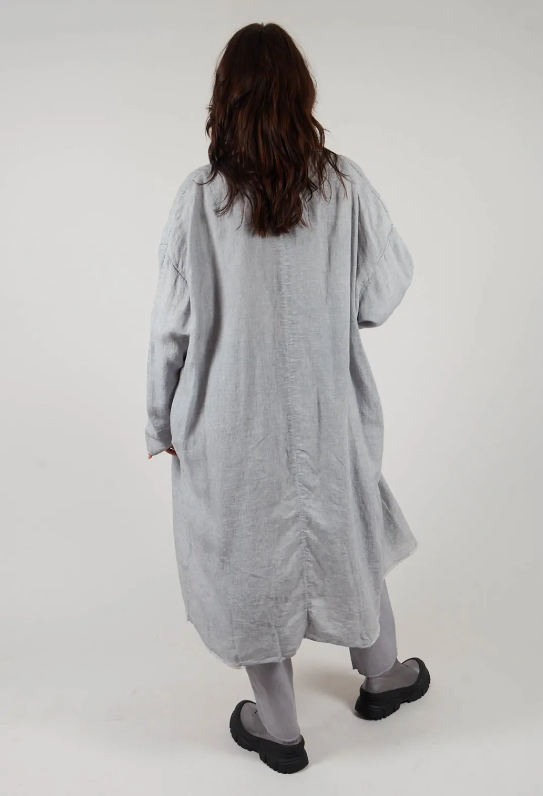 Umit Unal Coats^Stitch Cotton Overcoat in Original Grey