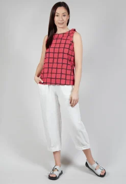 Thing Tops^Stitch Detail Vest Top in Chili