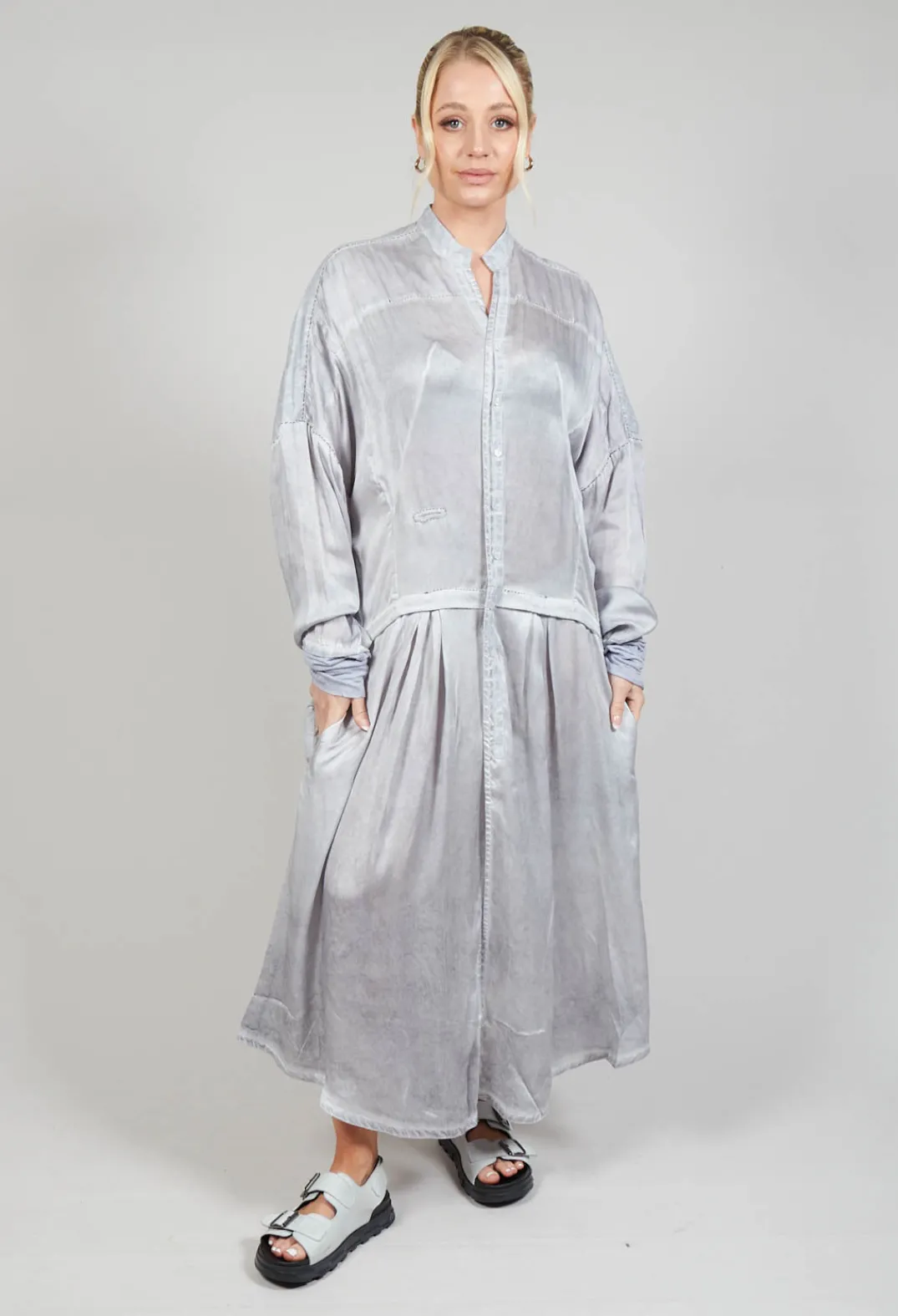 Umit Unal Dresses^Stitch Smock Dress in Original Grey