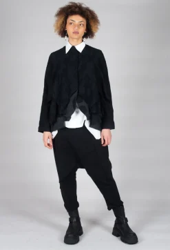 Bread and Butter Trousers^Stitched Cotton Trouers in Black