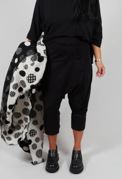 Bread and Butter Trousers^Stitched Cotton Trouers in Black
