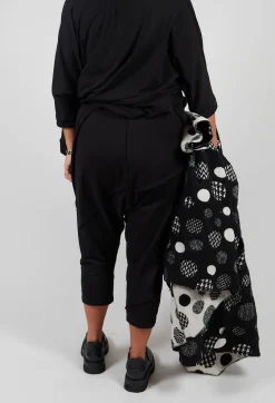 Bread and Butter Trousers^Stitched Cotton Trouers in Black