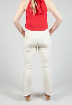 Beatrice B Jeans^Straight Leg Beige Jeans