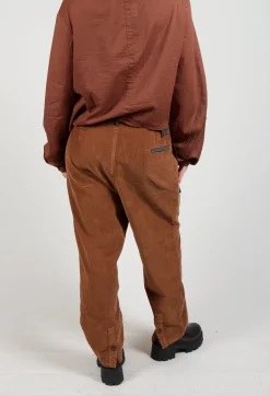 Umit Unal Trousers^Straight Leg Cord Trousers in Brown