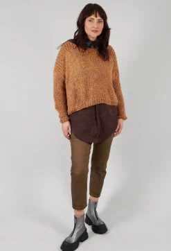 Umit Unal Trousers^Straight Leg Cotton Trousers in Light Brown