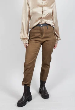 Umit Unal Trousers^Straight Leg Cotton Trousers in Light Brown