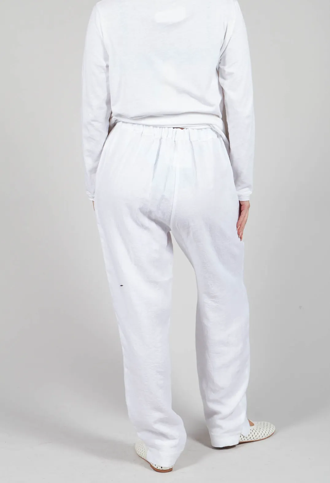 Tadashi Trousers^Straight Leg Trousers in White