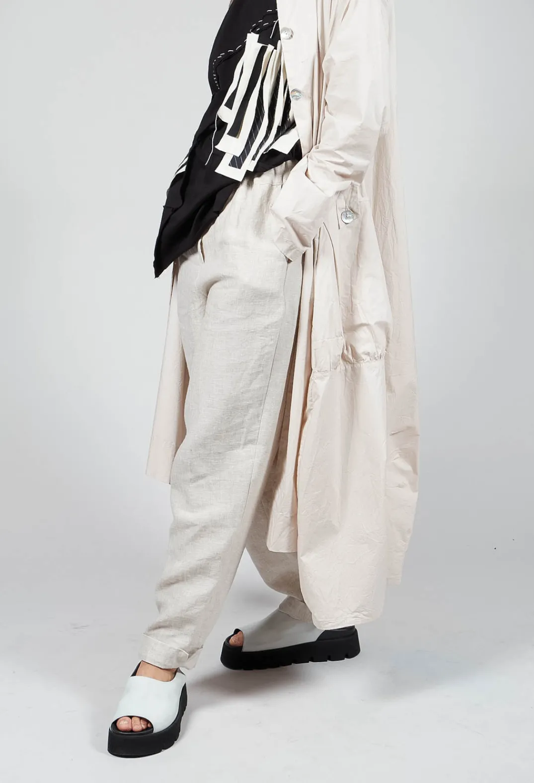 Tadashi Trousers^Straight Leg Trousers in Beige