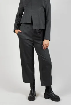 Mei Meij Trousers^Straight Leg Trousers in Antracite Melange