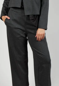 Mei Meij Trousers^Straight Leg Trousers in Antracite Melange