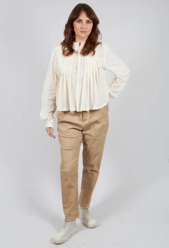 Umit Unal Trousers^Straight Leg Trousers in Beige