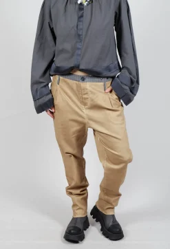 Umit Unal Trousers^Straight Leg Trousers in Beige