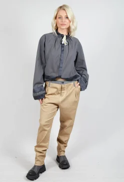 Umit Unal Trousers^Straight Leg Trousers in Beige