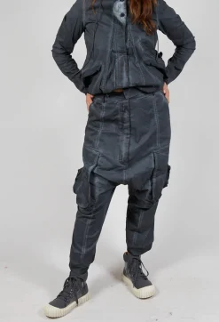 Rundholz Dip Trousers^Straight Leg Utility Trousers in Coal Cloud
