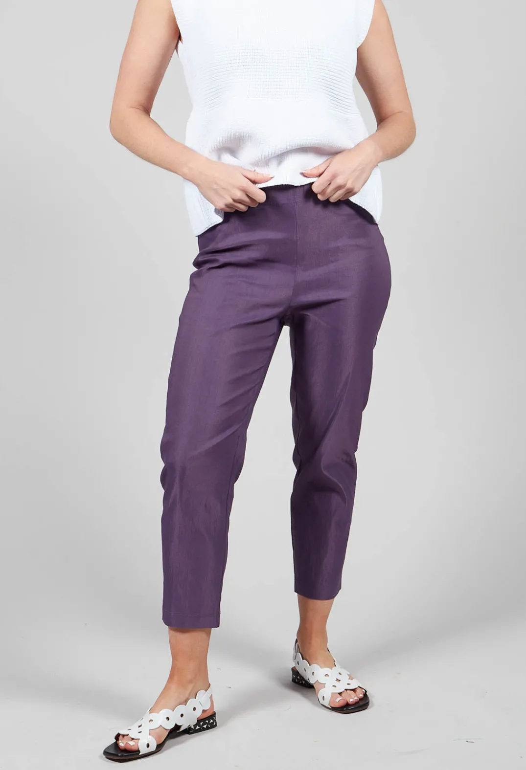 Sarah Pacini Leggings^Straight Leggings in Deep Purple