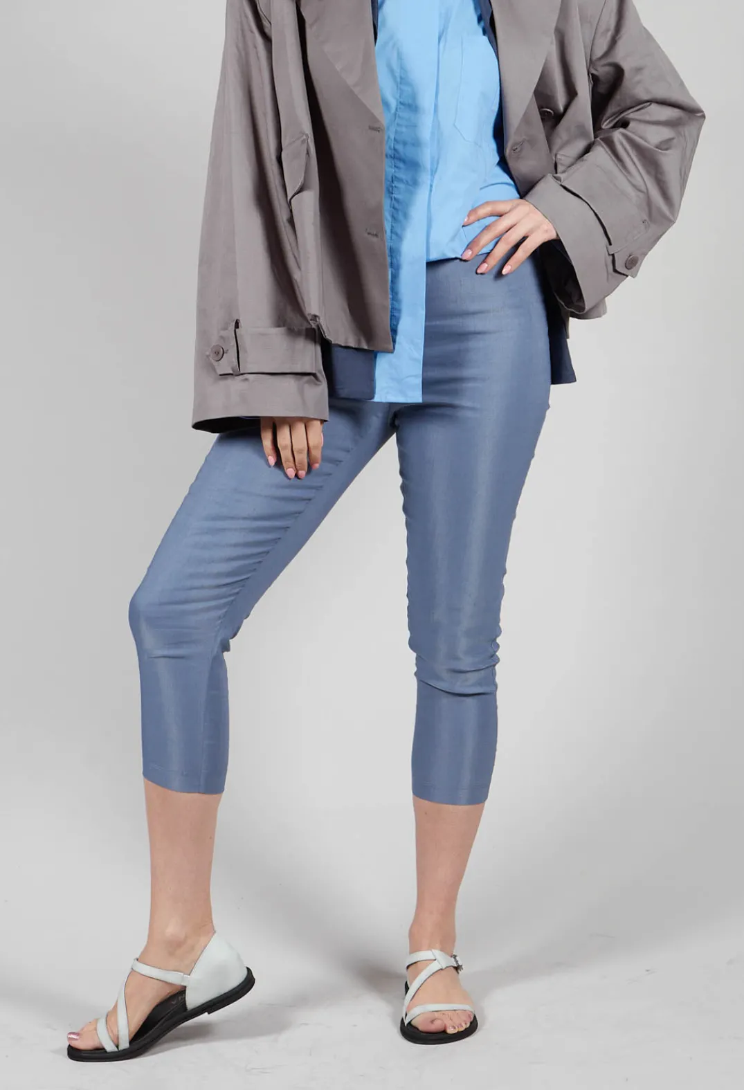 Sarah Pacini Leggings^Straight Leggings in Steel Blue