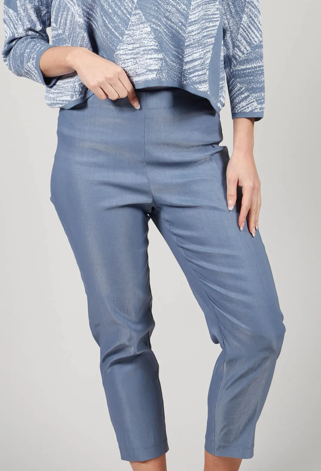Sarah Pacini Leggings^Straight Leggings in Steel Blue