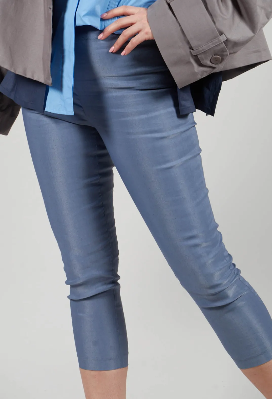 Sarah Pacini Leggings^Straight Leggings in Steel Blue