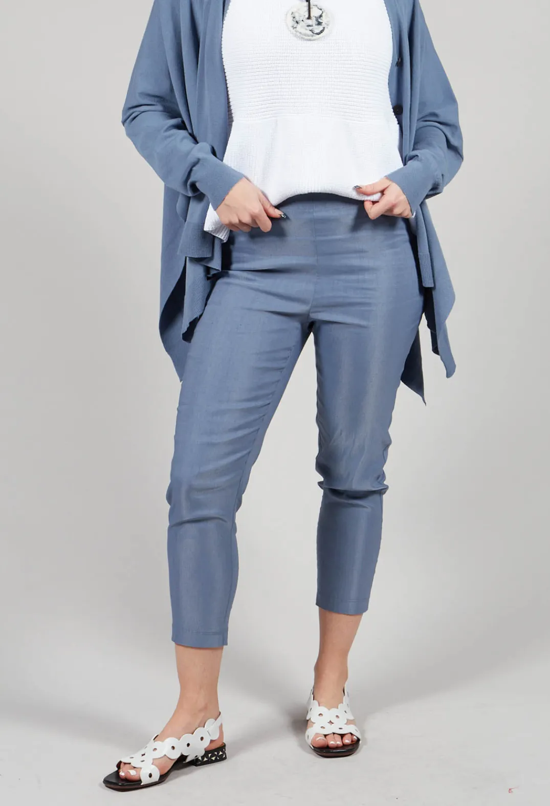 Sarah Pacini Leggings^Straight Leggings in Steel Blue
