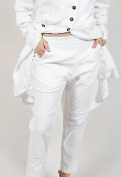Rundholz Dip Trousers^Straight-Leg Trousers with Button-Flap Back Pockets in Semi Bleach