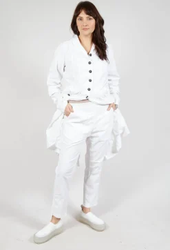 Rundholz Dip Trousers^Straight-Leg Trousers with Button-Flap Back Pockets in Semi Bleach