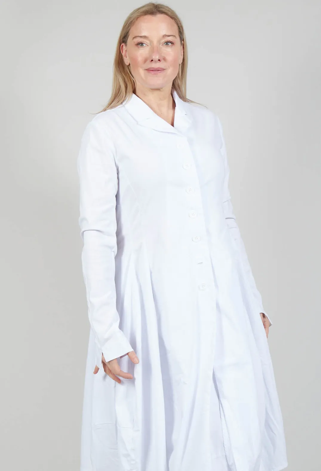 Rundholz Black Label Coats^Stretch Fit Coat in White