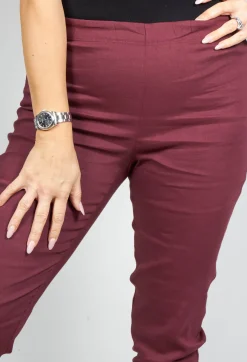 Sarah Pacini Leggings^Stretch Fit Leggings in Burgundy