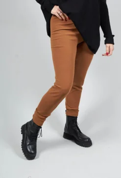 Sarah Pacini Leggings^Stretch Fit Long Leggings in Tobacco