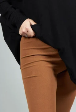 Sarah Pacini Leggings^Stretch Fit Long Leggings in Tobacco