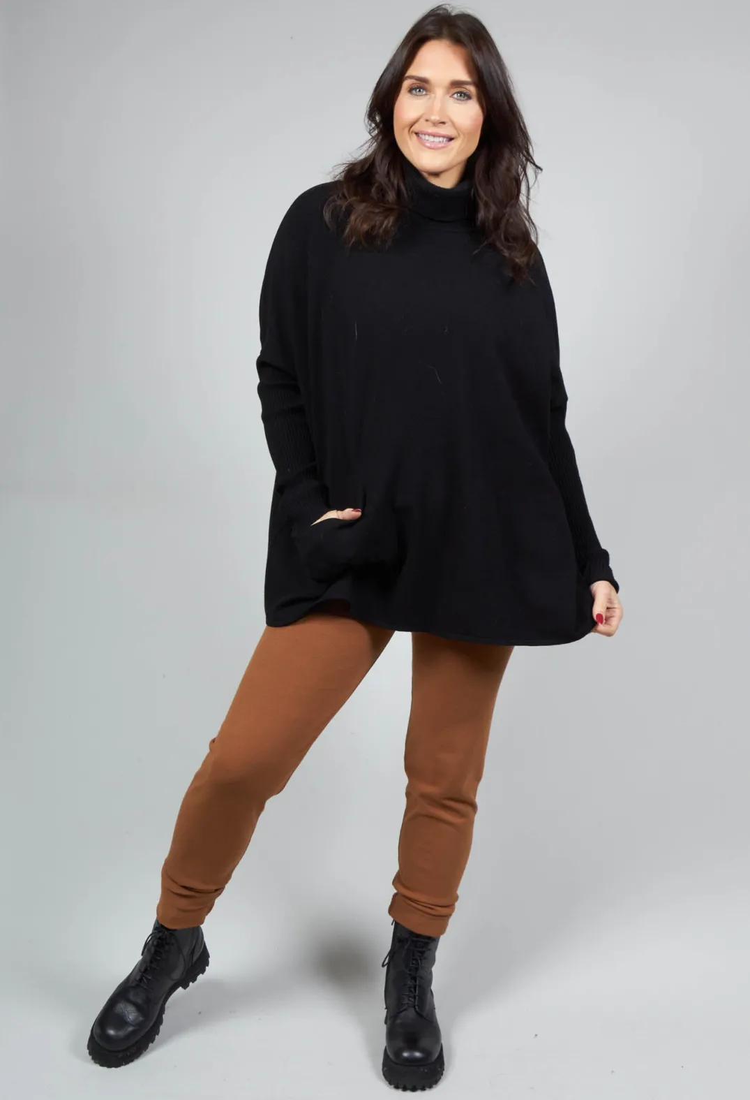 Sarah Pacini Leggings^Stretch Fit Long Leggings in Tobacco
