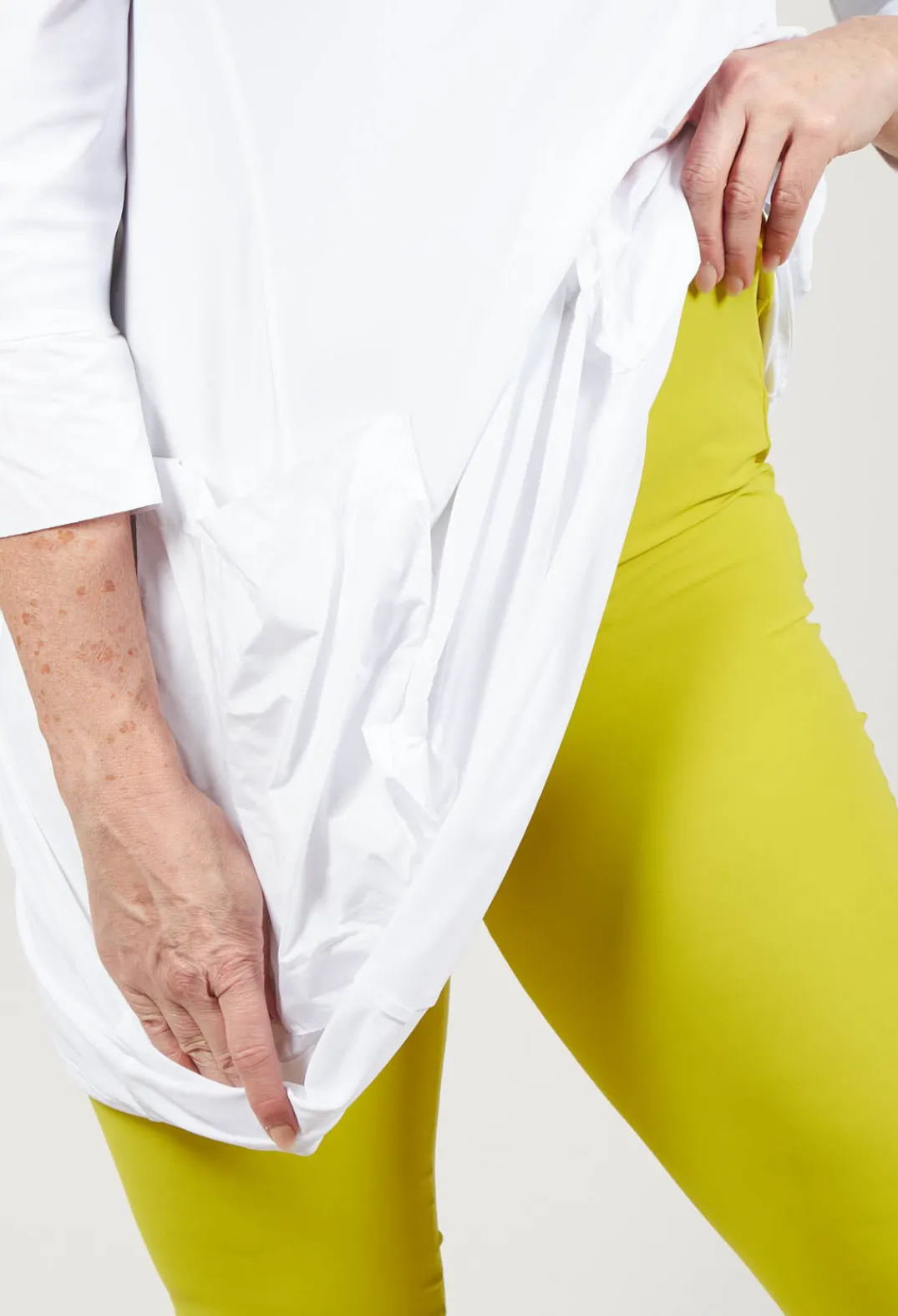 Elli Leggings^Stretch Leggings in Turnups in Lime