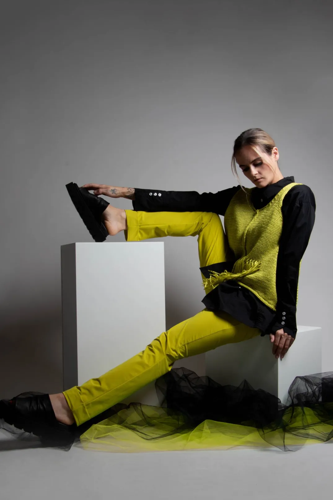 Elli Leggings^Stretch Leggings in Turnups in Lime