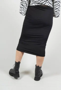 Xenia Design Skirts^Stretch Midi Skirt in Black