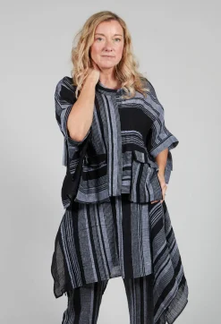 Kedziorek Jackets^Stripe Jacket in Black and Grey