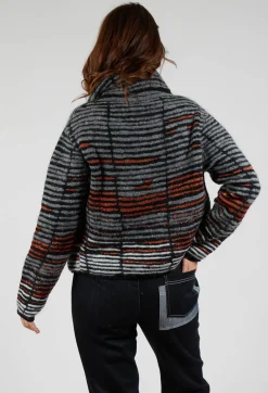 Sarah Pacini Cardigans^Stripe Pin Cardigan in Orange Glitter