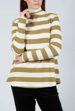 Operificio Neirami Jumpers^Stripe Roll Neck Jumper in Riga Cedro